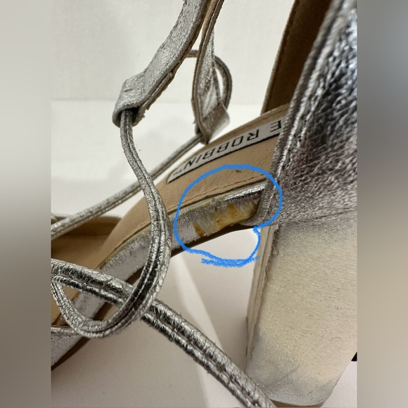 Cape Robbin Metallic Silver Block Heel Patches Flamingo Rainbow Sandals Size 8 - Picture 13 of 13